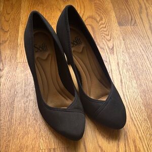 Sofft Black Heels Classic Suede Design
